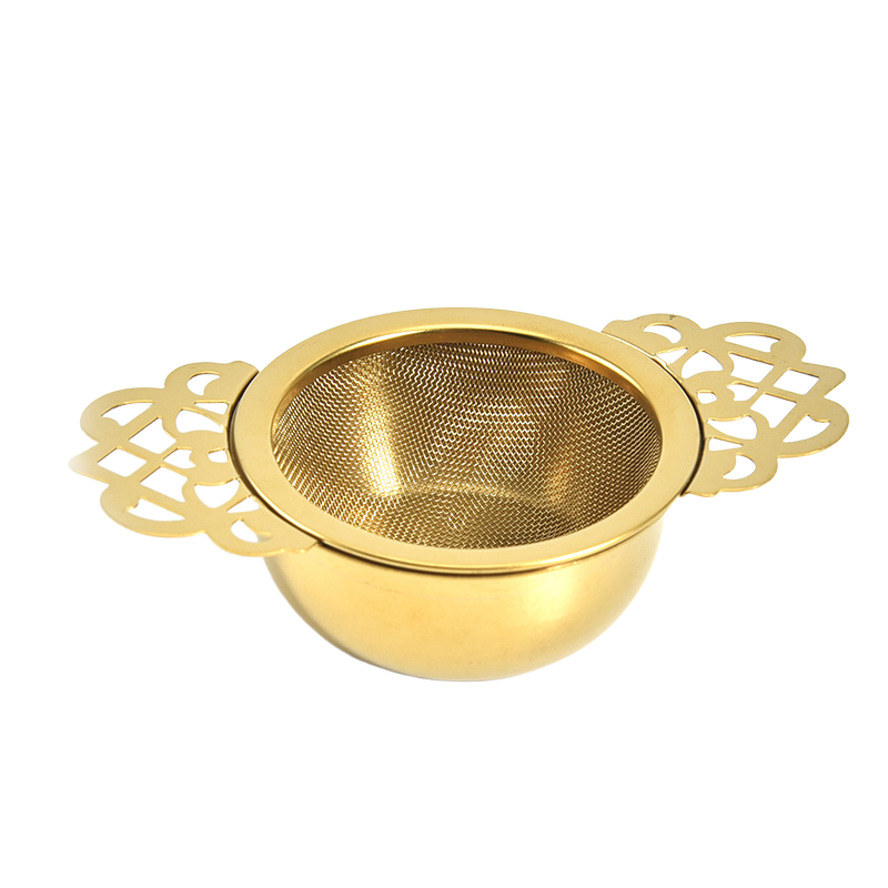 Golden Lace Stainless Steel Tea Strainer