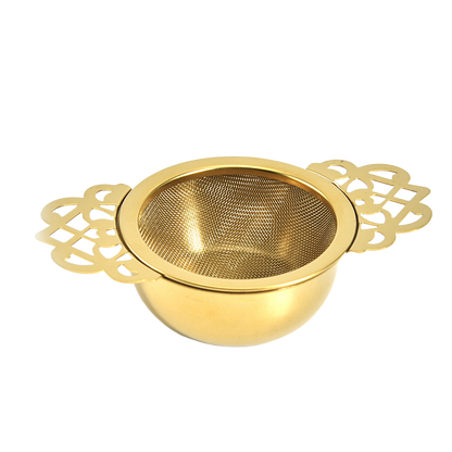 Golden Lace Stainless Steel Tea Strainer