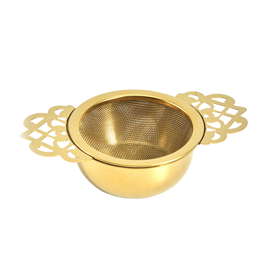 Golden Lace Stainless Steel Tea Strainer