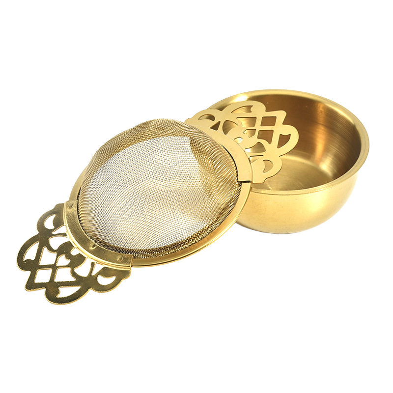 Golden Lace Stainless Steel Tea Strainer