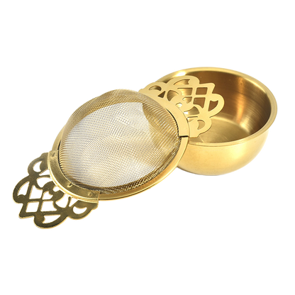 Golden Lace Stainless Steel Tea Strainer