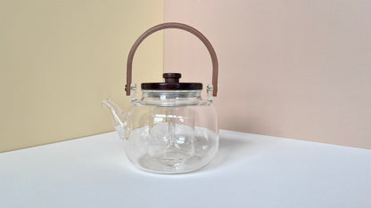 Glass Teapot with Wooden/Bamboo Handle